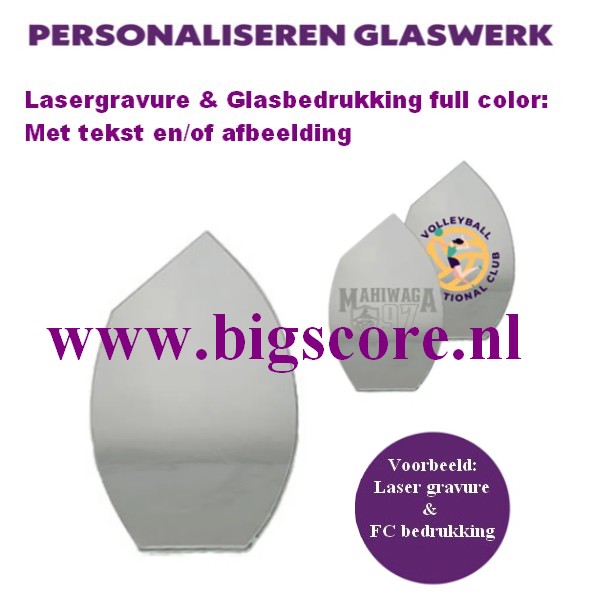 Oksana Crystalglasstandaard inclusief FC of Lasergraveer ontwerp